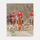 Jagd mit Hunden Fleecedecke (Vorderseite)