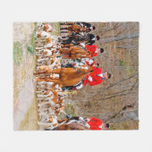 Jagd mit Hunden Fleecedecke (Vorderseite (Horizontal))