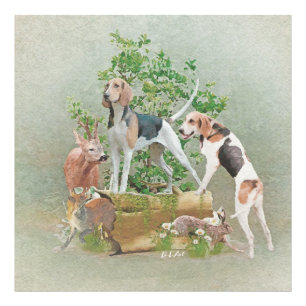 Jagd mit Hunden Fotodruck