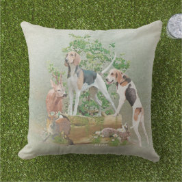 Jagd mit Hunden Kissen