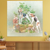 Jagd mit Hunden Leinwanddruck (Insitu (Wohnzimmer))