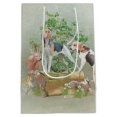 Jagd mit Hunden Mittlere Geschenktüte (Rückseite)