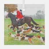 Jagd mit Hunden Ornament Aus Glas (Vorderseite)