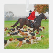 Jagd mit Hunden Ornament Aus Glas (Rückseite)