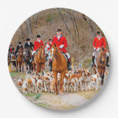 Jagd mit Hunden Pappteller (Vorderseite)