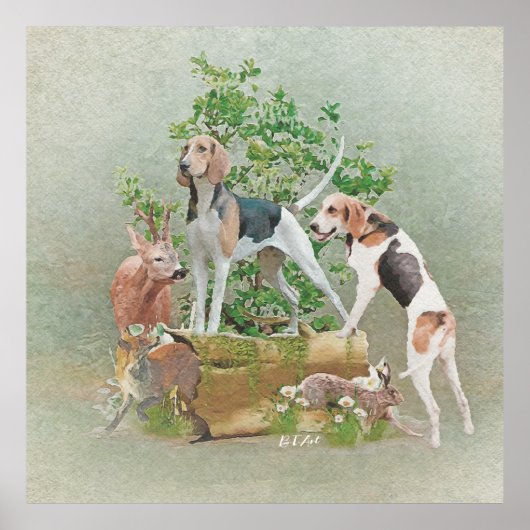 Jagd mit Hunden Poster (Vorne)