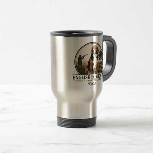 Jagd mit Hunden Reisebecher (VorderseiteRechts)