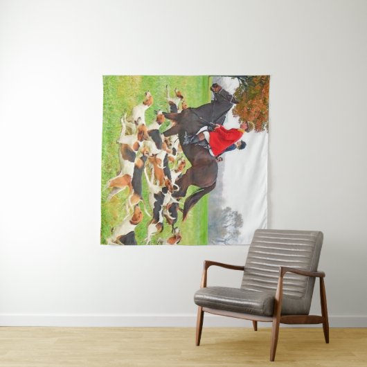 Jagd mit Hunden Wandteppich (Beispiel (Horizontal))