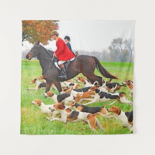 Jagd mit Hunden Wandteppich (Vorderseite)