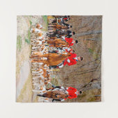 Jagd mit Hunden Wandteppich (Vorderseite (Horizontal))