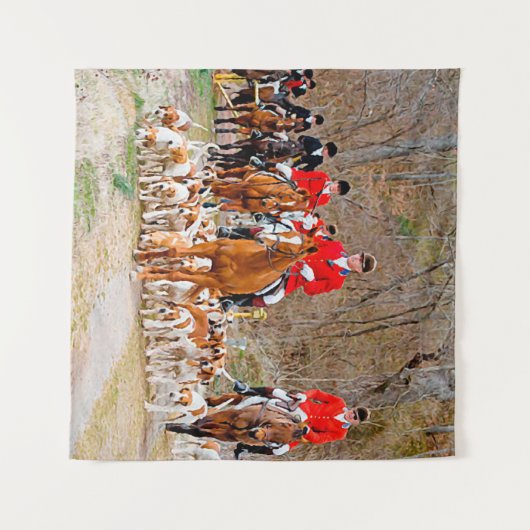 Jagd mit Hunden Wandteppich (Vorderseite (Horizontal))