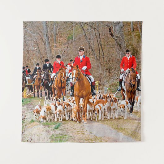 Jagd mit Hunden Wandteppich (Vorderseite)