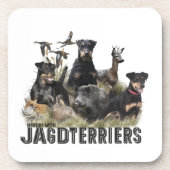 Jagd mit Jagdterern , Kunst Getränkeuntersetzer (Vorderseite)