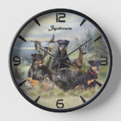 Jagd mit Jagdterern , Kunst Uhr (Vorderseite)
