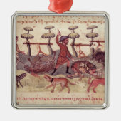 Jagd mit Netzen Ornament Aus Metall (Vorne)