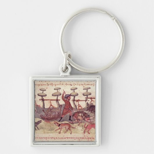 Jagd mit Netzen Schlüsselanhänger (Vorne)