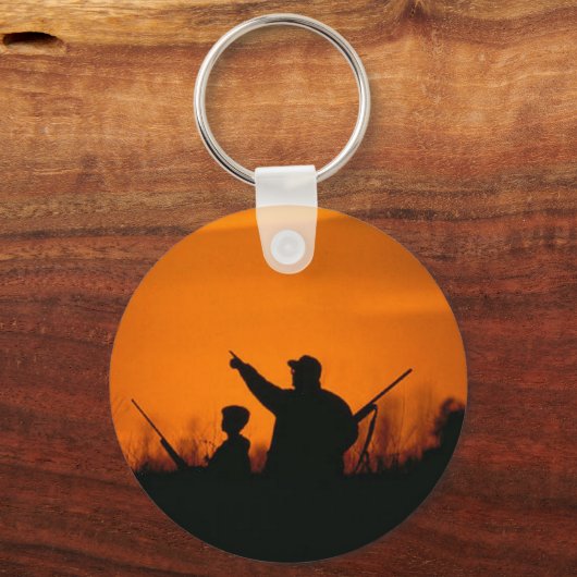 Jagd mit Vater Schlüsselanhänger (Vorderseite)