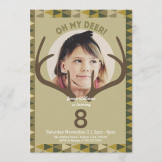 Jagd Moderne Camouflage Hirsch Geburtstagseinladun Einladung