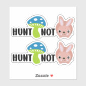 Jagd Pilze, nicht Tiere, Vegan Aufkleber (Blatt)