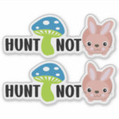 Jagd Pilze, nicht Tiere, Vegan Aufkleber (Vorderseite)