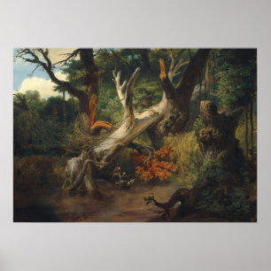 Jagd, Pontine Marshes, Horace Vernet Kunst, Dichtu Poster