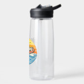 Jagd-Retro-Sonnenuntergangs-Design Trinkflasche (Links)