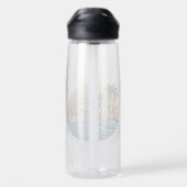 Jagd-Retro-Sonnenuntergangs-Design Trinkflasche (Rückseite)