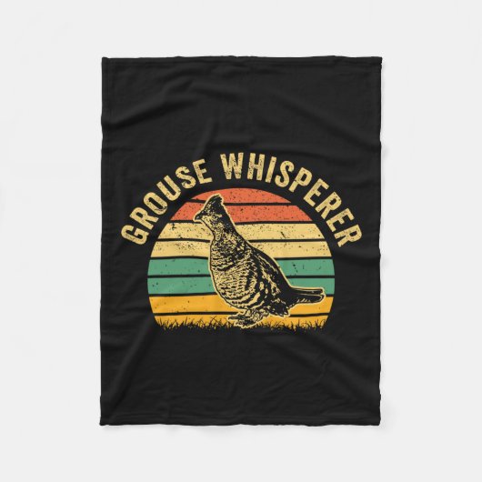 Jagd Ruffed Grouse Bird - Funny Whisperre Fleecedecke (Vorderseite)