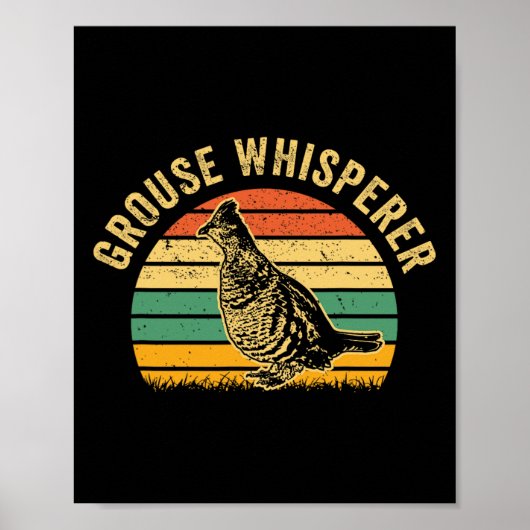 Jagd Ruffed Grouse Bird - Funny Whisperre Poster (Vorne)
