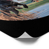 Jagd Schwarzer Labrador Labrador Hunde Jagd Enten. Poster (Ecke)