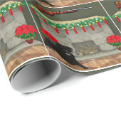 Jagd Shotgun Muscheln Kamin und Hund Weihnachten Geschenkpapier (Rolleneckpunkt)