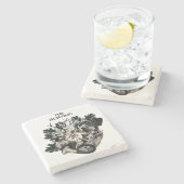 Jagd Steinuntersetzer (Seitenansicht)