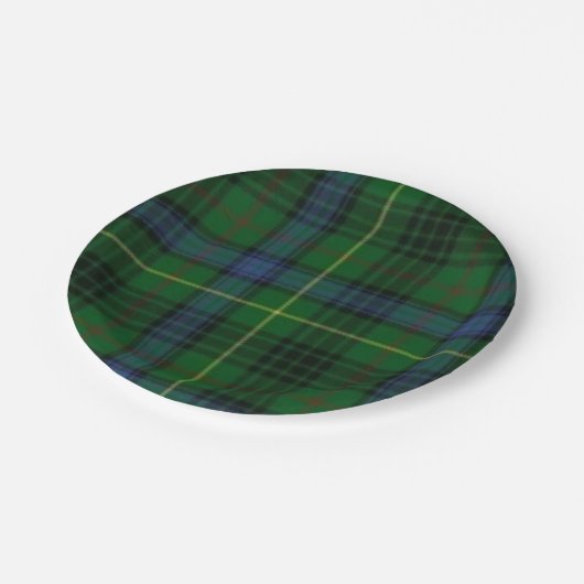 Jagd Stuart Scottish Tartan Pappteller (Schrägansicht)