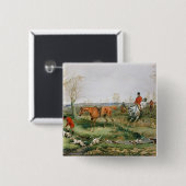 Jagd-Szene Button (Vorne & Hinten)