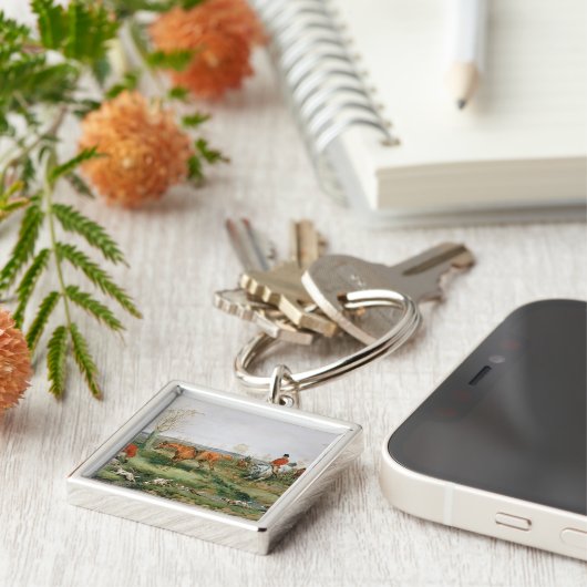 Jagd-Szene Schlüsselanhänger (Seite)