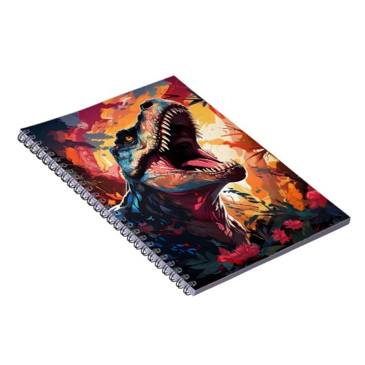 Jagd T-rex Prähistorische Tier Favorit Dinosaurier Notizblock (Rechte Seite)