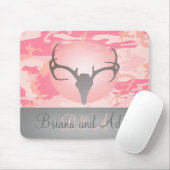 Jagd-Thema-Geweihe und rosa Camouflage Mousepad (Mit Mouse)