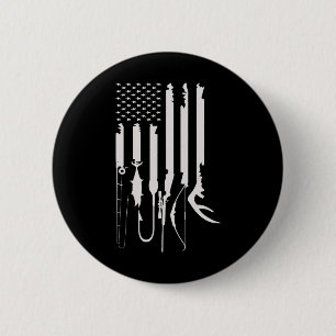 Jagd- und Angelsachen USA-Flagge amerikanisch them Button