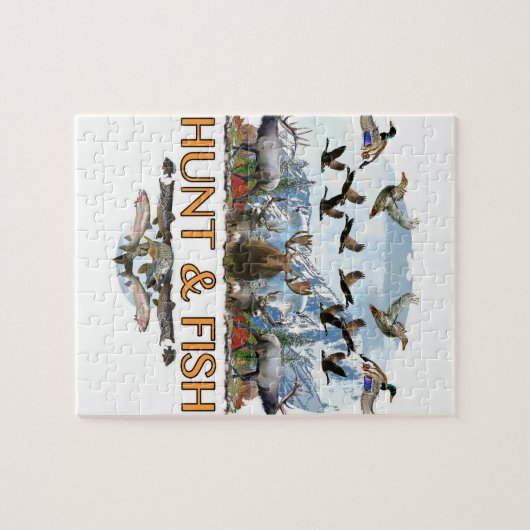 Jagd und Fische Puzzle (Horizontal)