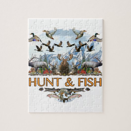 Jagd und Fische Puzzle (Vertikal)