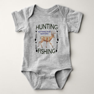 Jagd und Fischen Baby Strampler
