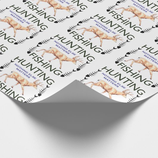 Jagd und Fischerei Geschenkpapier (Ecke)