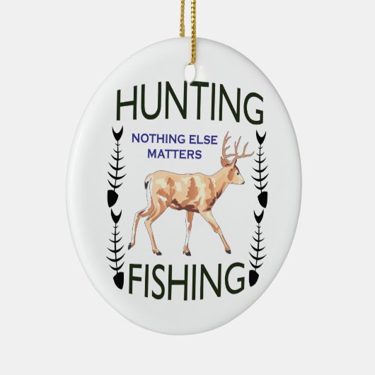 Jagd und Fischerei Keramik Ornament (Rechts)