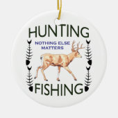 Jagd und Fischerei Keramik Ornament (Vorne)