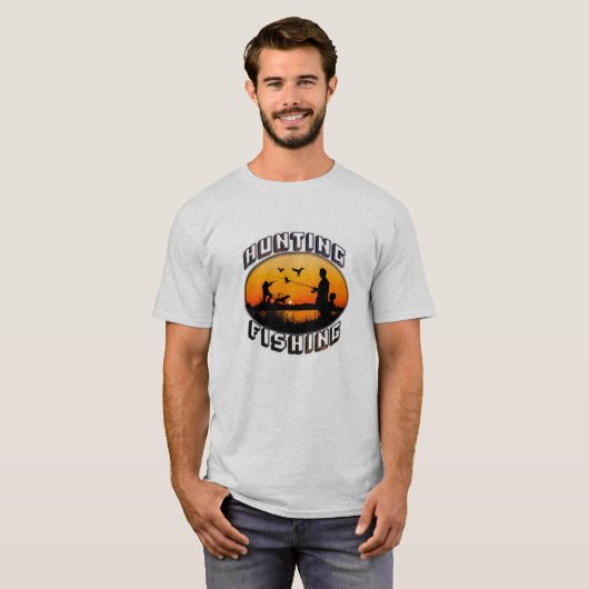 Jagd und Fischerei T-Shirt (Vorne ganz)