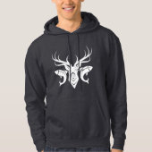 Jagd und Lebenslauf in Fischen, Gestaltung der Fla Hoodie (Vorderseite)