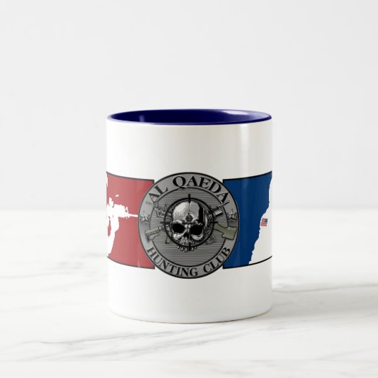 Jagd-Verein-Ungläubig-Tasse Zweifarbige Tasse (Mittel)