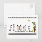 Jagd_völker_saura_Indian_Tribal_Malerei Postkarte (Vorne/Hinten)