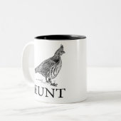 Jagd-Waldhuhn Zweifarbige Tasse (Vorderseite Links)