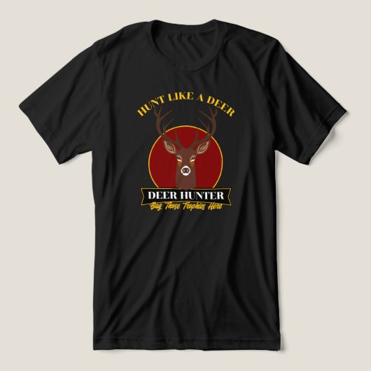 Jagd wie ein Hirsch Tri-Blend Shirt (Design Vorderseite)